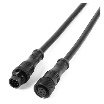 8 Pin M/F Plug Conector Rezistent La Apa Cablu Negru