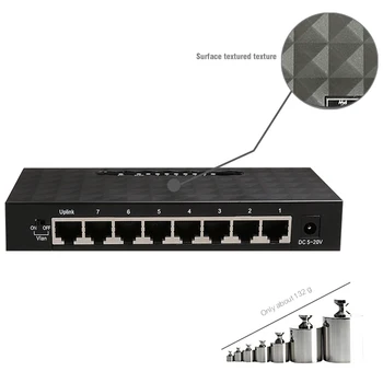 8 Port Gigabit Nerwork Switch 10/100/1000Mbps Gigabit Ethernet Switch de Rețea Lan Hub de Înaltă Performanță Ethernet Inteligent de Comutare