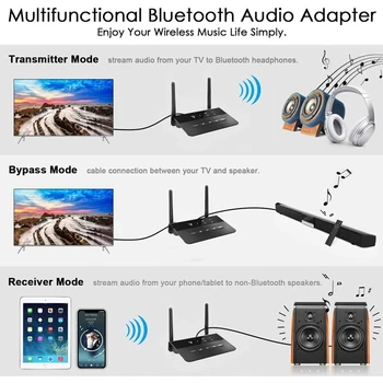 80M cu Rază Lungă de Bluetooth 5.0 Transmițător Receptor 2 in 1 Muzica Adaptor Audio RCA AUX de 3,5 mm pentru uz Casnic Accesorii de Calculator