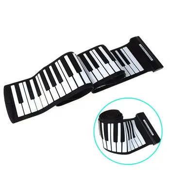 88 de clape MIDI Roll-up Pian Silicon Electronic Tastatură de Pian Flexibil Professional USB orga Electronica