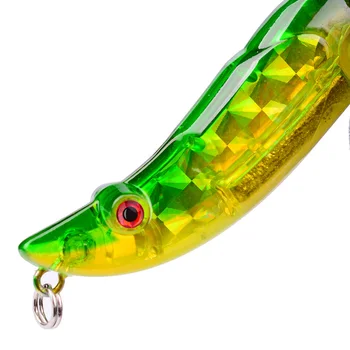 8cm 15g Topwater Vobler 3D Ochi de Pescuit Nada Creion Momeala de Pescuit, Momeli, Momeli pentru Pești Crankbait 6# Cârlig de Turnare Greu Momeala