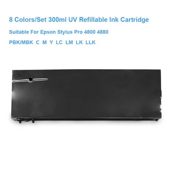 8Colors/Set T5448 T5651-T5659 T6148 T6061-T6069 UV Refillable Cartuș de Cerneală Cu Chip Pentru Epson Stylus Pro 4800 4880 300ML/PC