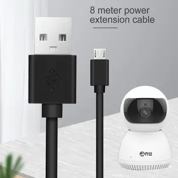 8m/26ft Putere Cablu de Extensie Cablu Micro USB Charing Cablu pentru Wyze Cam Pan Oculus Merge Camera