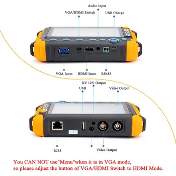 8MP Monitor CCTV tester aparat de fotografiat CCTV Mini monitor BNC camere tester AHD CVBS testere UTC HDMI VGA R485 video Analog tester