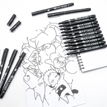 8pcs Multi Peniță EF Fine Liner Creion pentru Desen Schiță Schiță Markerul de Desene animate Manga Art Consumabile Cerneala Pigment Dovada de Apă F984
