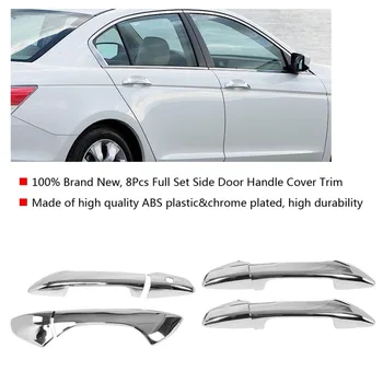8Pcs Silver Chrome Auto Exterioare Accesorii Partea de Mânerul Ușii Capacului Ornamental Decor pentru Honda Accord 2008 2009 2010 2011 2012
