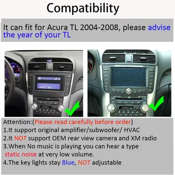 9.7 inch Android 10.0 Radio Auto Stereo Pentru TL 2004-2008 Navigare GPS Carplay mirrorlink 4G Lte full touch la o rezolutie 1024*600