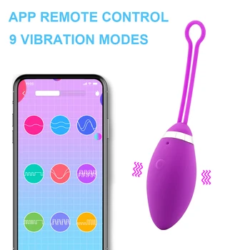 9 Frecvența Vibrator G-spot Masaj Silicon Wireless APP Control de la Distanță Bluetooth Vibratoare Ou Jucarii Sexuale pentru Femei Sexo Glonț