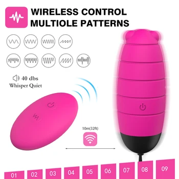 9 Viteze Ou Vibrator Vagin Bile De Control De La Distanță Glonț Silicon Medical Wireless G Spot Usb De Reincarcare Adult Jucarii Sexuale Pentru Femei