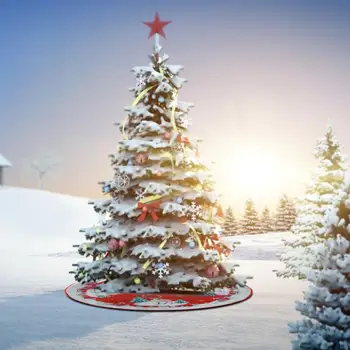 90CM Pom de Crăciun Fusta de Pluș Xmas Party Vacanță Decoratiuni pentru Pomul de Crăciun