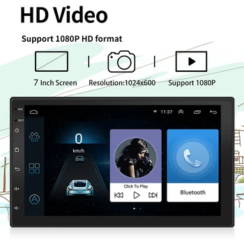 9210S 7 inch HD 2 DIN Android De 10.1 Masina Stereo Bluetooth, WiFi, GPS, FM Radio Receptor Unitate Cap Vedere din Spate pentru Telefonul Android IOS