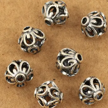 925 de Bijuterii de Argint Margele Vintage Thai Argint Margele Tubulare Sterling DIY Brățară Margele