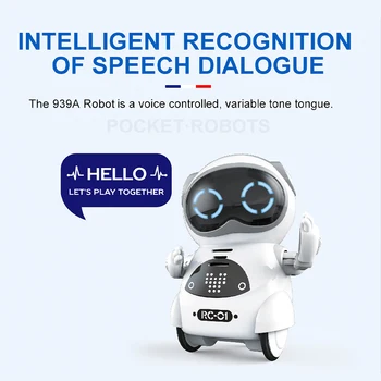 939A Buzunar RC Robot Interactiv Vorbesc Dialogue Recunoaștere Vocală Înregistrare Cântatul, Dansul Spune Povestea Mini RC Robot Jucarii Cadou