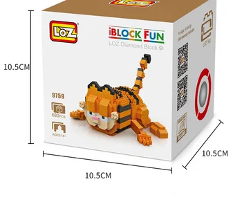 9757 9758 LOZ Mirco blocuri Kawaii Film de Desene animate Pisica Câine Animal de Odie, Garfield Plastic Blocuri Cifre Jucărie de Învățământ