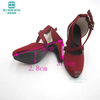 9cm Pantofi pentru papusa se potrivește 1/3 BJD SD10 SD13 papusa accesorii fata de moda tocuri ascuțite, rosu, negru, bej