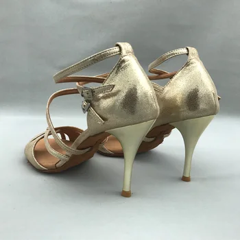 9cm toc înalt Pantofi de Dans latino Salsa Pentru femei pantofi practica pantofi confortabili pantofi latină MS6209GDL toc mic disponibil