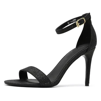 9CM Tocuri inalte, Sandale Gladiator Catarama Curea Femei Sandale Negre de Vara Solid de Moda Tocuri Subtiri Pantofi de Femeie Mare Dimensiune K-280