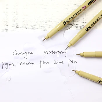 9Pcs/Lot Negru toshiba Cârlig pen Linie schiță markeri Desen Impermeabil de Artă Manga benzi Desenate Scrisul Pen