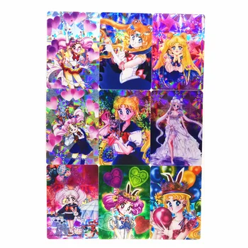 9pcs/set Sailor Moon Tsukino Usagi Pasteable Jucarii Hobby-uri Hobby-ul de Colecție Colectia de jocuri Anime Carduri
