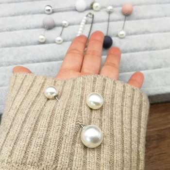 9PCS Simulate Perla Broșe pentru Femei Accesorii Mari Margele de Siguranță Piercing Eșarfă Ace Clipuri Costum de Bijuterii În Cutie de Cadou