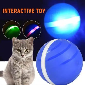 A 2-a Generație Electric Caine Minge de Rulare Anti-muște Impermeabil Rea Mingea USB Reîncărcabilă Led Flash Jumping Ball Câine Jucarii Inteligente