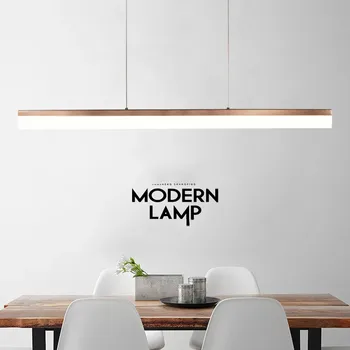 A condus timp modern pandantiv lampă de birou simplu magazin fier de lumină Orizontală camera de zi de decorare bucătărie agățat lămpi de iluminat