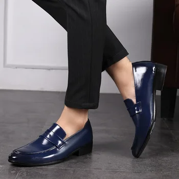 A Subliniat Toe Formale Pantofi Barbat Din Piele Pu Oxfords Primavara Barbati Italia Pantofi Rochie De Afaceri De Nunta Pantofi Pentru Bărbați De Mari Dimensiuni