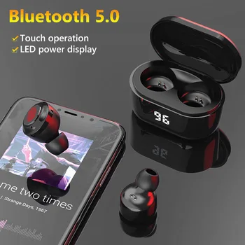 A6 TWS Mini Wireless Bluetooth 5.0 În Ureche Căști HiFi Stereo Muzica Pavilioane cu Cască cu Digital Taxa Cutie Căști fără Fir
