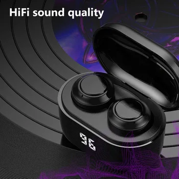 A6 TWS Mini Wireless Bluetooth 5.0 În Ureche Căști HiFi Stereo Muzica Pavilioane cu Cască cu Digital Taxa Cutie Căști fără Fir