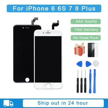 AAA+++ Calitate Pantalla Pentru iPhone 6 6S 7 8 Plus Ecran Tactil LCD de Asamblare Înlocuitor Pentru iPhone 6 Display Nici un Pixel Mort