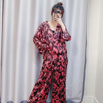 Aachoae Drumul Doamnei De Imprimare Pijama Seturi, Cu Pantaloni Bawting Maneca Lunga, Pijamale, Pijamale Pentru Femei Primavara Toamna Anului 2020 Pijamas Mujer