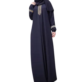 Abaya Pentru Femei Lady Mari Dimensiuni Imprimate Musulman Lungi Casual Maneca Rochie Casual Caftan Lung Rochie Plus Dimensiune Rochii a502