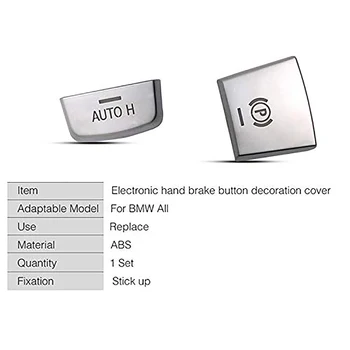 ABS Cromat Electronic Frână de Mână P Butonul de Decorare Acoperire pentru BMW F10 F07 F01 X3 F25 X4 F26 F11 F06 X5 F15 X6 F16 Masina Accessori