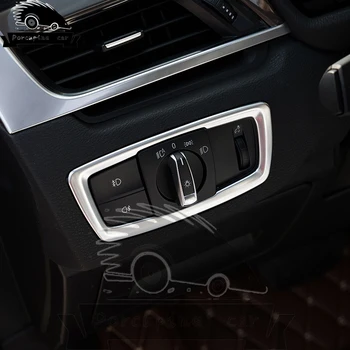 ABS cromat Faruri Comutator Butoane de Acoperire pentru Interior de Locuințe Montaj Panou Decorativ Turnare Mașină de Stil Autocolant pentru BMW X1