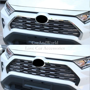 ABS Cromat Masina grila Fata Grila Bara Capac Decorativ Ornamente Benzi Pentru Toyota RAV4 XA50 2019 2020 Auto Accesorii Coafura
