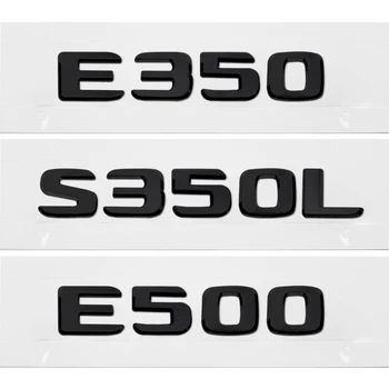 ABS Negru Mat E350 E350L E500 Portbagaj Spate Insigna Emblema Autocolant pentru Mercedes-Benz W114 W115 W123 W124 W210 W211 W212 W213