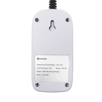 AC 110-220V, Termostat Digital Regulator Controler de Temperatura Microcalculator Priză -50~110C + NTC Senzor KT3008 KT3009