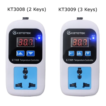 AC 110-220V, Termostat Digital Regulator Controler de Temperatura Microcalculator Priză -50~110C + NTC Senzor KT3008 KT3009
