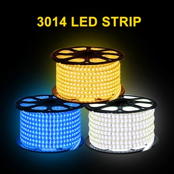 AC 220V LED Strip Lumină SMD3014 120LEDs/M Exterior Impermeabil Funie de Lumină LED, Benzi Cu Comutator 80CM UE Plug Bandă Flexibilă cu Led-uri