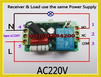 AC 220V Mult Gama de Control de la Distanță Comutator de Lumină Lampă cu LED-uri de Putere Masina de la Distanță PE OFF Comutator Wireless RX TX 315/433 de Învățare 130mW