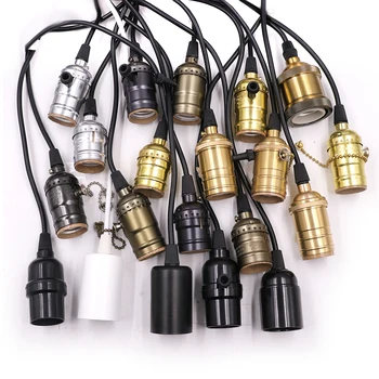 AC85-240V Vintage Edison Bază Lampă Pandantiv lumina Titularul E27 Bec LED cu Șurub Priză de Bază 115cm Cablu pentru Retro Incandescente