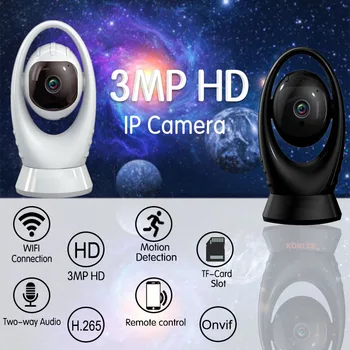 Acasă de Securitate IR HD 3MP Camera WIFI mart Securitate Acasă H. 265 Onvif Camera IP de Interior Baby monitor de Supraveghere Video CCTV