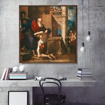 Acasă Decor Panza de Imprimare Arta de Perete de Poze Poster Pânză Tiparituri Pătrat Picturi Italia Guercino fiul Risipitor