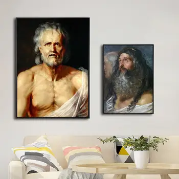 Acasă Decor Panza de Imprimare Arta de Perete Imagine Poster Picturi Ulei Neînrămate Desene Peter Paul Rubens om Înțelept