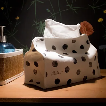 Acasă decorare Material țesut de acoperire Nordic stil polka dot model de marmură țesut sac de depozitare de pompare cutie de hârtie WJ11012