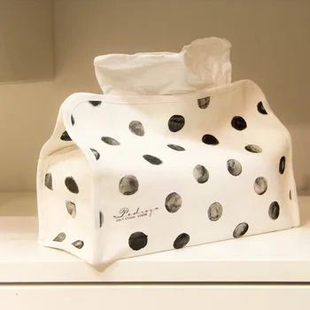 Acasă decorare Material țesut de acoperire Nordic stil polka dot model de marmură țesut sac de depozitare de pompare cutie de hârtie WJ11012