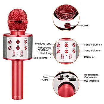 Acasă KTV Calculator Microfon Cântând Live K Cântec Audio Microfon Condensator Durabil Practice Microfon Wireless