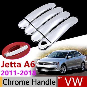 Accesorii auto Exterioare Ușă Mâner Cromat Capac pentru Volkswagen VW Jetta A6 2011~2018 5C6 2012 2013 2017 Trim Set Autocolante