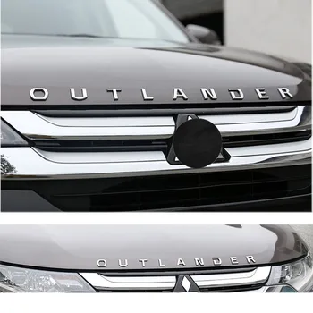 Accesorii auto Pentru Mitsubishi Outlander Chrome Masina Litere 3D Capota Emblema logo-ul Insigna autocolant auto Pentru Outlander Formularea 3D