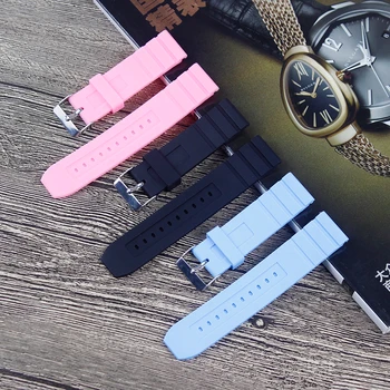 Accesorii ceas silicon curea 22mm plat drept cataramă de pin pentru bărbați și femei, copii multi-color sport brand de ceasuri